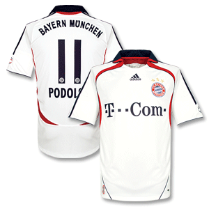 06-08 Bayern Munich Away Shirt + No.11 Podolski