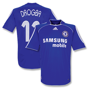 Adidas 06-08 Chelsea Home Shirt   No.11 Drogba C/L Style N N
