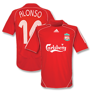 Adidas 06-08 Liverpool Home Shirt   Alonso 14 (C/L Style)