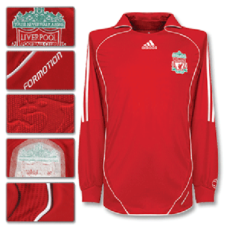 06-08 Liverpool Home Shirt L/S - Special European Edition - No Sponsor