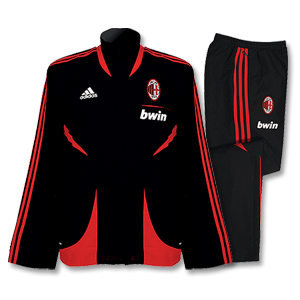 Adidas 07-08 AC Milan Presentation Suit - Black/Red