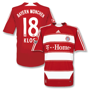 07-08 Bayern Munich Home Shirt + Klose No. 18 + Bundesliga Patch