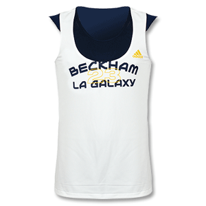 Adidas 07-08 LA Galaxy Beckham Hero Sleeveless Top - White/Navy