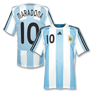 07-09 Argentina Home shirt   Maradona 10