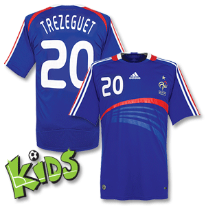 Adidas 07-09 France Home Shirt - Boys   Trezeguet 20