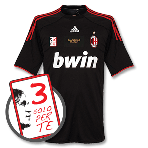 08-09 AC Milan 3rd Shirt + Grazie Paolo Embroidery + Solo Per Te Patch