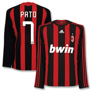Adidas 08-09 AC Milan Home L/S Shirt   Pato 7