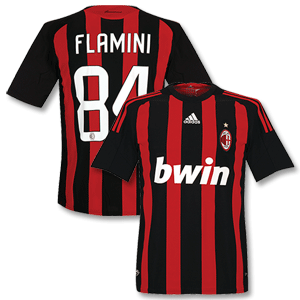 Adidas 08-09 AC Milan Home Shirt   Flamini 84