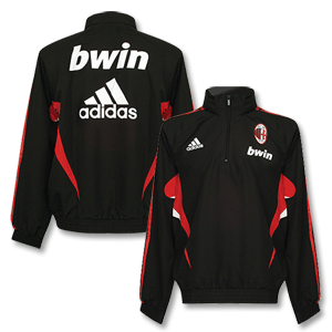 08-09 AC Milan Windbreaker - Black/Red