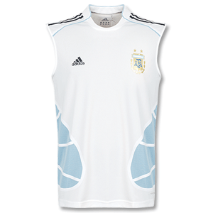 Adidas 08-09 Argentina Sleeveless Shirt - White