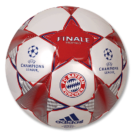 Adidas 08-09 Bayern Munich C/L Replica Ball - Silver/Red
