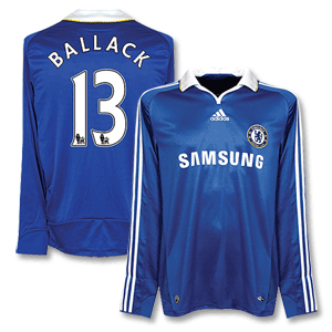 Adidas 08-09 Chelsea Home L/S Shirt   Ballack 13