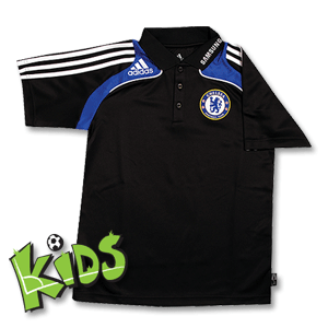 Adidas 08-09 Chelsea Polo Shirt - Boys - Black/White