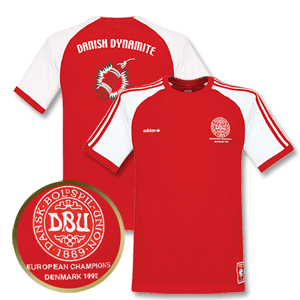 08-09 Denmark Tee + Euro 1992 Champions Embroidery
