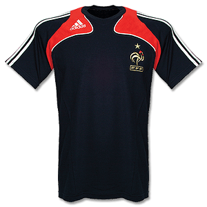 Adidas 08-09 France Tee - Navy/Red
