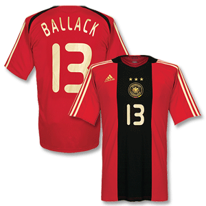 Adidas 08-09 Germany Away shirt   Ballack No.13