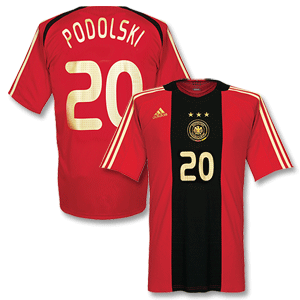 Adidas 08-09 Germany Away shirt   Podolski No.20