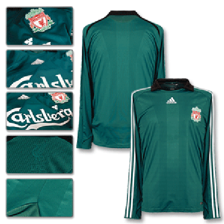 Adidas 08-09 Liverpool 3rd L/S Shirt - Players - No Sponsor