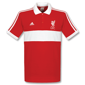 Adidas 08-09 Liverpool and#39;Essentialand#39; Polo - Red/white *import