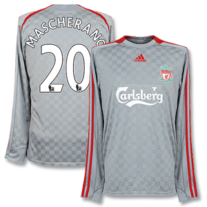 Adidas 08-09 Liverpool Away L/S Shirt   Mascherano 20