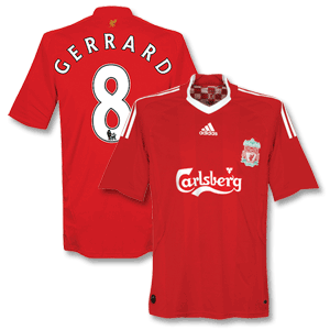 Adidas 08-09 Liverpool Home Players Shirt - European Edition   Gerrard No. 8
