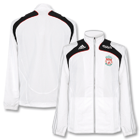 Adidas 08-09 Liverpool Presentation Jacket - Boys - Grey/White