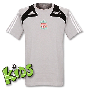 Adidas 08-09 Liverpool Tee - Boys - Grey/Black