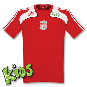 Adidas 08-09 Liverpool Tee - boys - Red/White