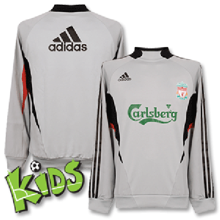 Adidas 08-09 Liverpool Training Top - Boys - Grey/Black