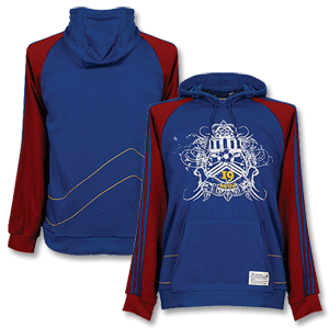 Adidas 08-09 Messi Hooded Top - blue