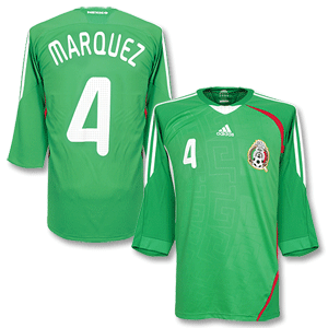 Adidas 08-09 Mexico Home Shirt 3/4 Arm   Marquez No.4