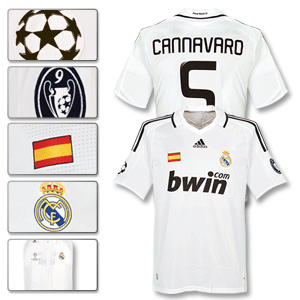 Adidas 08-09 Real Madrid C/L Shirt   Cannavaro 5