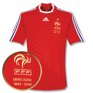 Adidas 08-10 France Away Shirt   Merci Zizou 1994-2006 Emb