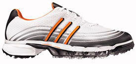 adidas 08 Powerband Sport Golf Shoe White/Energy/Silver