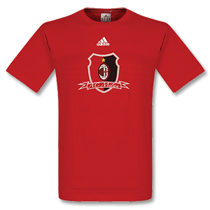 Adidas 09-10 AC Milan Logo Tee - red