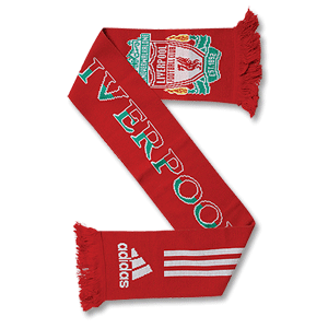 09-10 Liverpool Basic 3 Stripe Scarf - Red/white