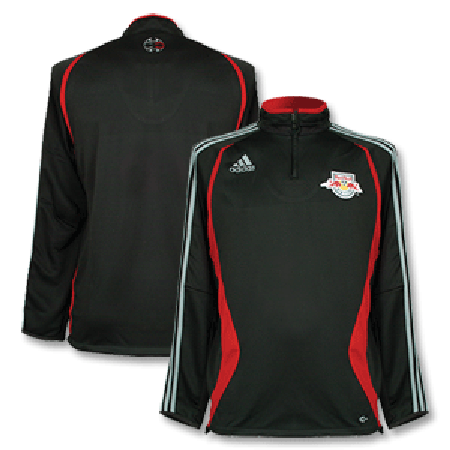 Adidas 2007 New York Red Bulls 1/2 Zip Top - Grey/Red