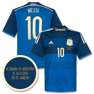 Adidas 2014 Argentina Away World Cup Finalists Messi