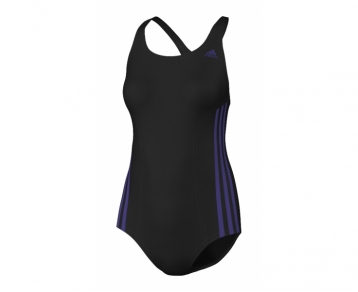 Adidas 3 Stripe One Piece Ladies Swimsuit