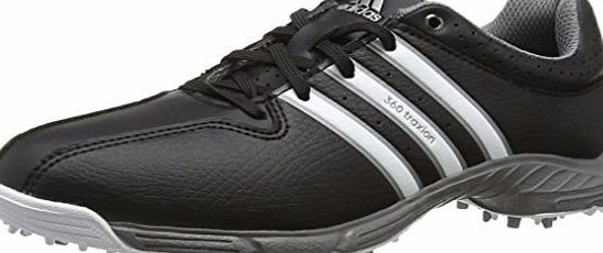 adidas 360 Traxion Unisex Kids Golf Shoes Black (Core Black/White/Iron Met) 5 UK (38 EU)