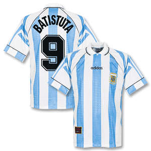 96-98 Argentina Home shirt + Batistuta 9