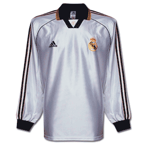 Adidas 99-00 Real Madrid Home L/S - Players (no Sponsor)