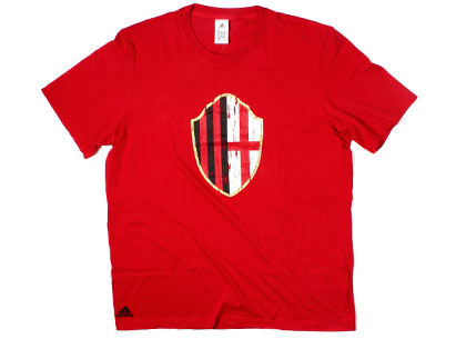 Adidas AC Milan FC 2013 SS Cotton Football T-Shirt Red