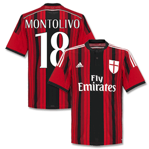 Adidas AC Milan Home Montolivo Shirt 2014 2015 (Fan