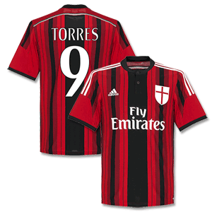 Adidas AC Milan Home Torres Shirt 2014 2015 (Fan Style