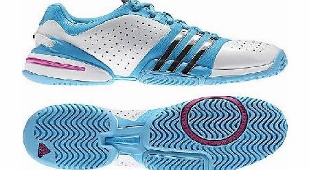 adidas  Barricade Adilibria Ladies Tennis Shoes, White/Blue, UK8