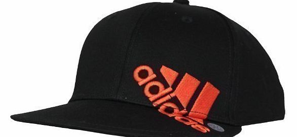 adidas  black baseball cap A-Flex flat brim hat.