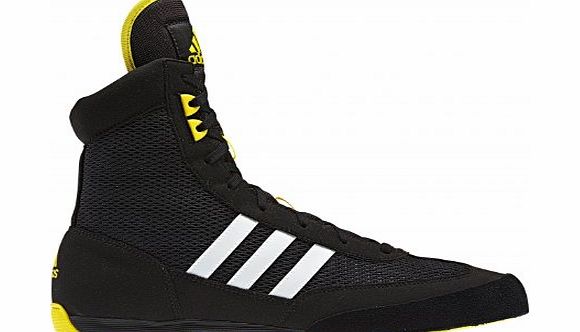 adidas  Box Champ Speed III Adult Boxing Boot, Black/White/Yellow, UK8