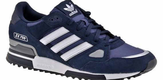  Originals Mens ZX 750 Navy Running Retro Casual Shoes Trainers (UK 9)