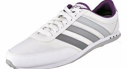 adidas  V Racer Womens Neo Trainers Nylon Ladies Running Sports Shoes 3 Stripe White/Silver U44766 UK Sizes 3.5 4 4.5 5 5.5 6 6.5 7 7.5 New (UK6 / EU39 1/3)